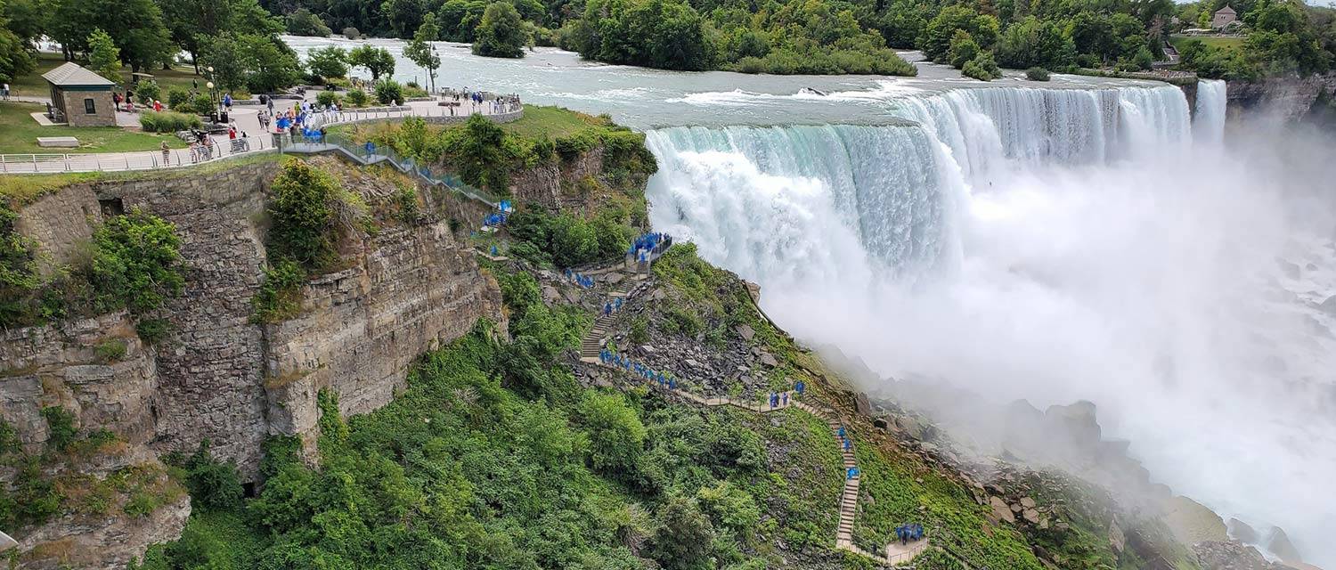 Artist's rendering of the Crow's Nest stairs at Niagara Falls